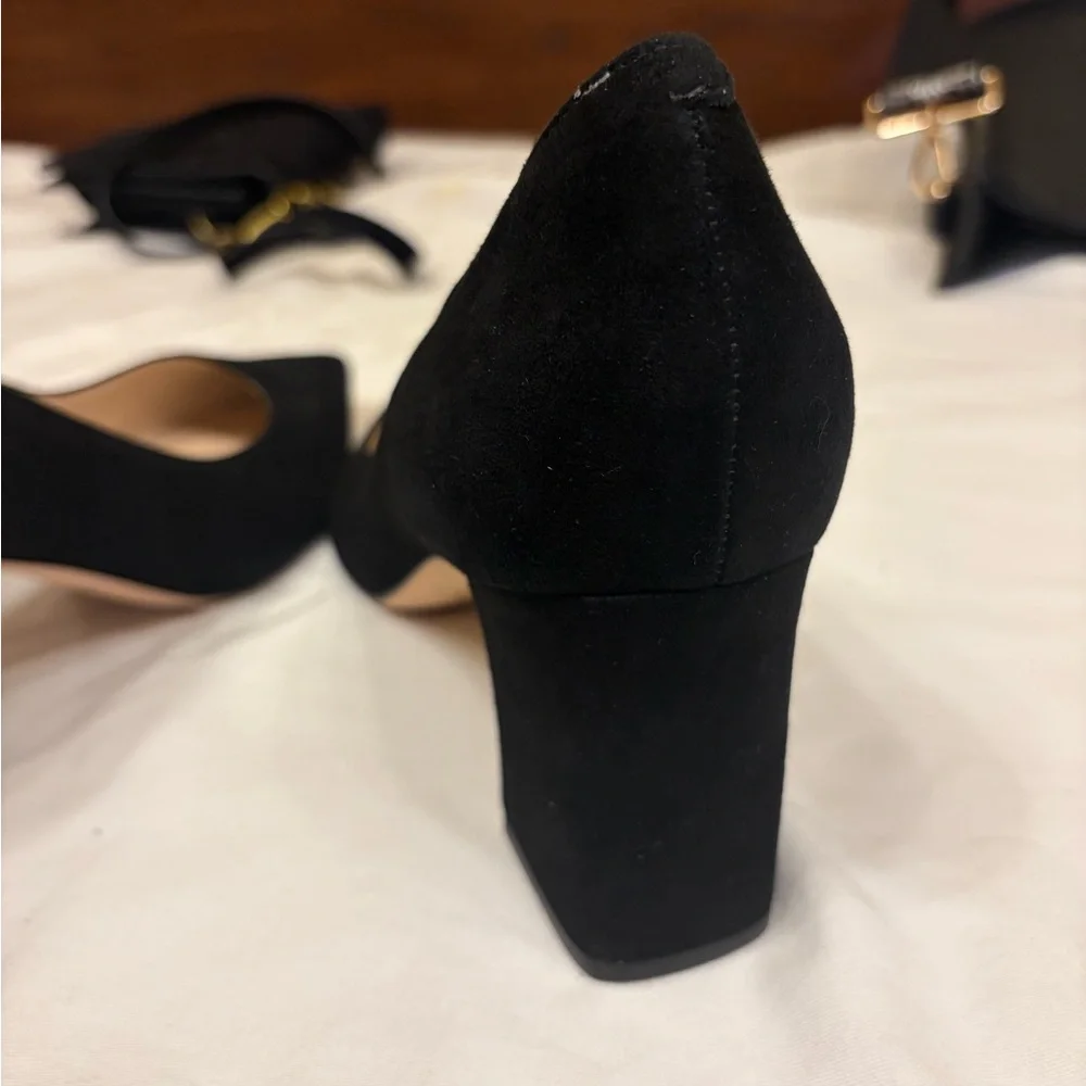 Marc Fisher Chic Black Suede Heels for Women